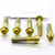 Titanium Top & Bottom Clamp Yoke Pinch Kit Gold