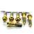 Titanium Top & Bottom Clamp Yoke Pinch Kit Gold