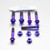 Titanium Top & Bottom Clamp Yoke Pinch Kit Purple Haze