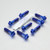 Titanium Top & Bottom Clamp Yoke Pinch Kit Race Spec Blue