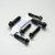 Titanium Top & Bottom Clamp Yoke Pinch Kit Black