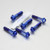 Titanium Top & Bottom Clamp Yoke Pinch Kit Race Spec Blue