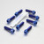 Titanium Top & Bottom Clamp Yoke Pinch Kit Blue