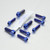 Titanium Top & Bottom Clamp Yoke Pinch Kit Blue