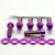 Titanium Top & Bottom Clamp Yoke Pinch Kit Purple Haze