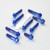 Titanium Top & Bottom Clamp Yoke Pinch Kit DualDrive Blue