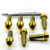 Titanium Top & Bottom Clamp Yoke Pinch Kit Gold