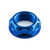 Titanium Yoke Nut Open Flanged M22x(1.00mm) Blue