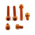 Aluminium Fuel Cap Kit KTM Orange