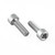 Aluminium Water Bottle Cage Bolts M5x(0.80mm)x16mm Parallel Head Socket Cap Pack x2 Silver
