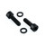 Titanium Crank Arm Pinch Bolts M5x(0.80mm)x20mm Parallel Socket Cap w/Washers - Pack x2 Black