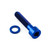 Titanium Top Cap Bolt Kit M6x(1.00mm)x30mm Parallel Head Socket Cap w/Washer Blue