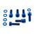 Titanium Stem Bolt Kit M6x(1.00mm)x20mm Parallel Socket Cap & Washers Blue