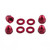 Aluminium Mirror Mounting Nuts Red