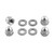 Aluminium Mirror Mounting Nuts Silver