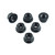 Titanium Sprocket Nuts M8x(1.25mm) Locking Pack x 6 Black