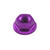 Aluminium Flanged Nut M6x(1.00mm) Purple