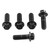 Titanium Disc Bolts M8x(1.25mm)x25mm Race Spec Rear Pack x5 Black