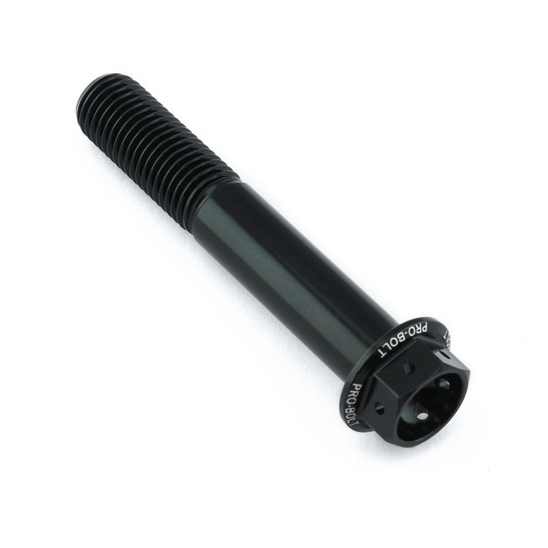 Aluminium Flanged Hex Head Bolt M10x(1.25mm)x60mm Race Spec Etched Black