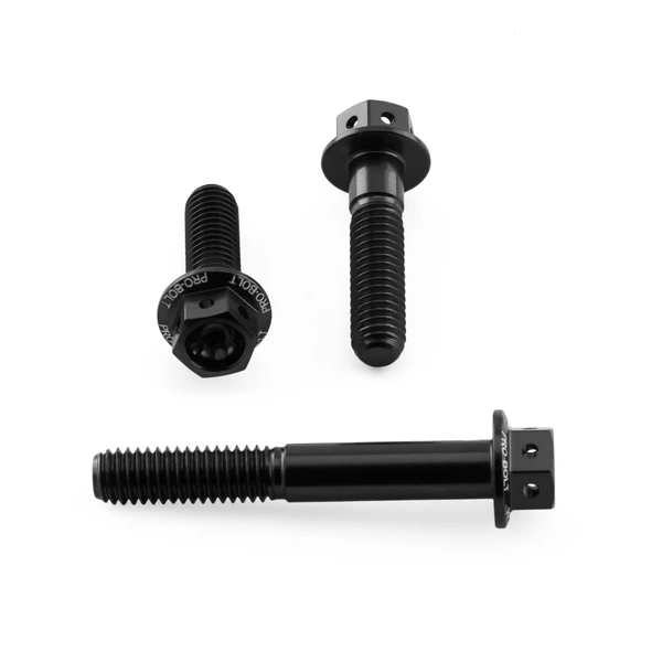 Aluminium Brake & Clutch Lever Perch Pinch Bolt Kit Race Spec Etched Black