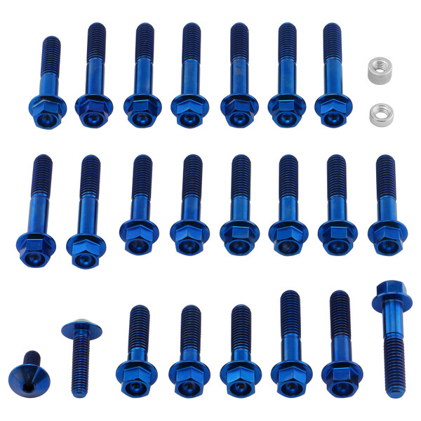 Titanium Engine Kit BMW S1000R Flanged Hex Head Bolt Blue