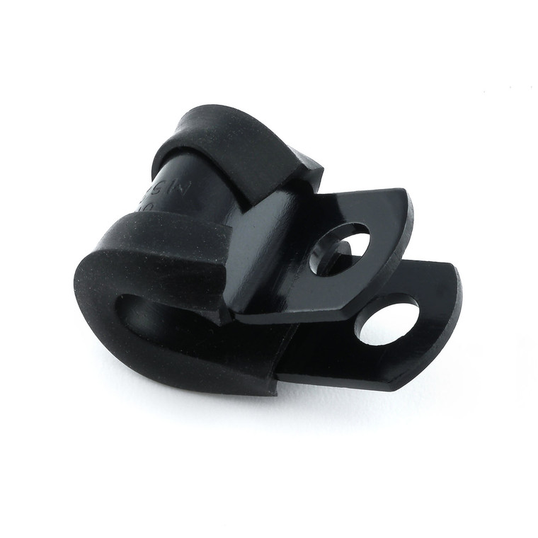 Aluminium P-Clip 5mm Diameter Hole Black