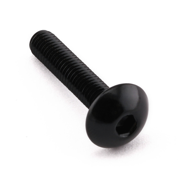 Aluminium Dome Head Bolt M5x(0.80mm)x25mm Black