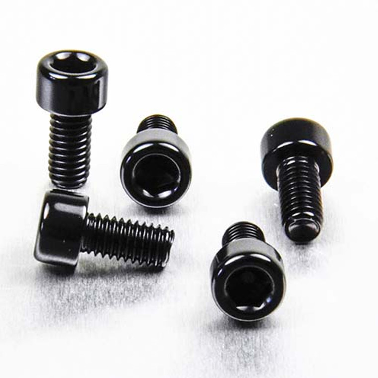 Aluminium Allen Bolt M6x(1.00mm)x10mm Pack x5 Black