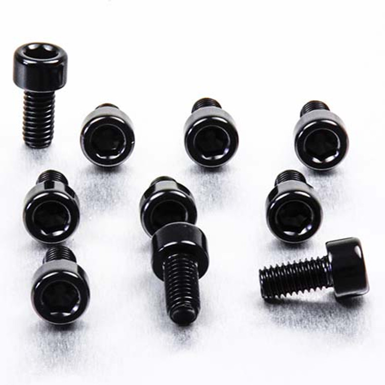 Aluminium Allen Bolt M6x(1.00mm)x12mm Pack x10 Black