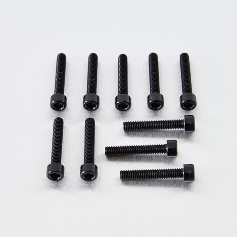 Aluminium Allen Bolt M6x(1.00mm)x35mm Pack x10 Black