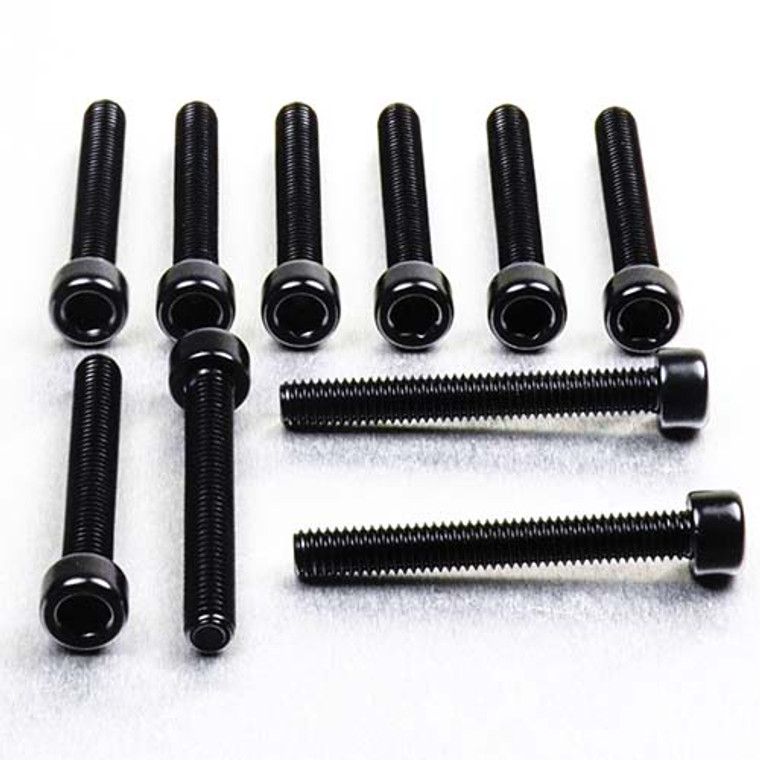 Aluminium Allen Bolt M6x(1.00mm)x45mm Pack x10 Black