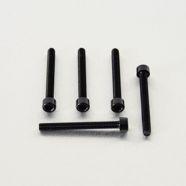 Aluminium Allen Bolt M6x(1.00mm)x55mm Pack x5 Black