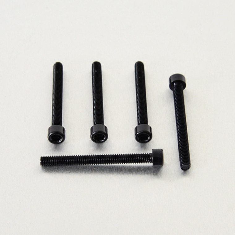 Aluminium Allen Bolt M6x(1.00mm)x60mm Pack x5 Black