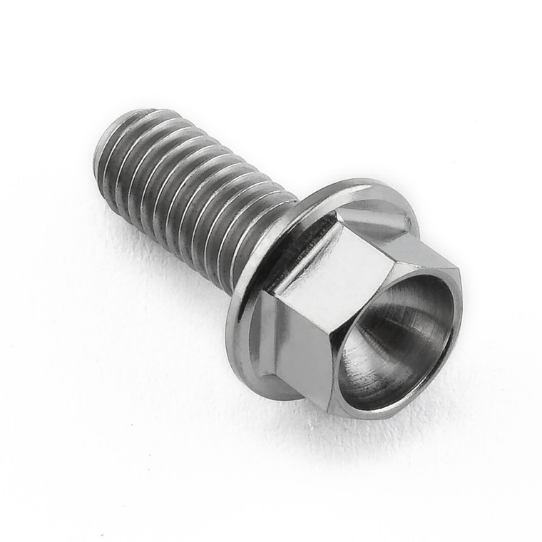 Titanium Flanged Hex Head Bolt M5x(0.80mm)x12mm