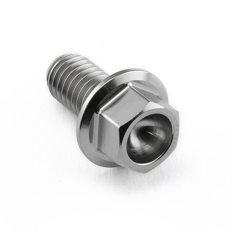 Titanium Flanged Hex Head Bolt M6x(1.00mm)x12mm