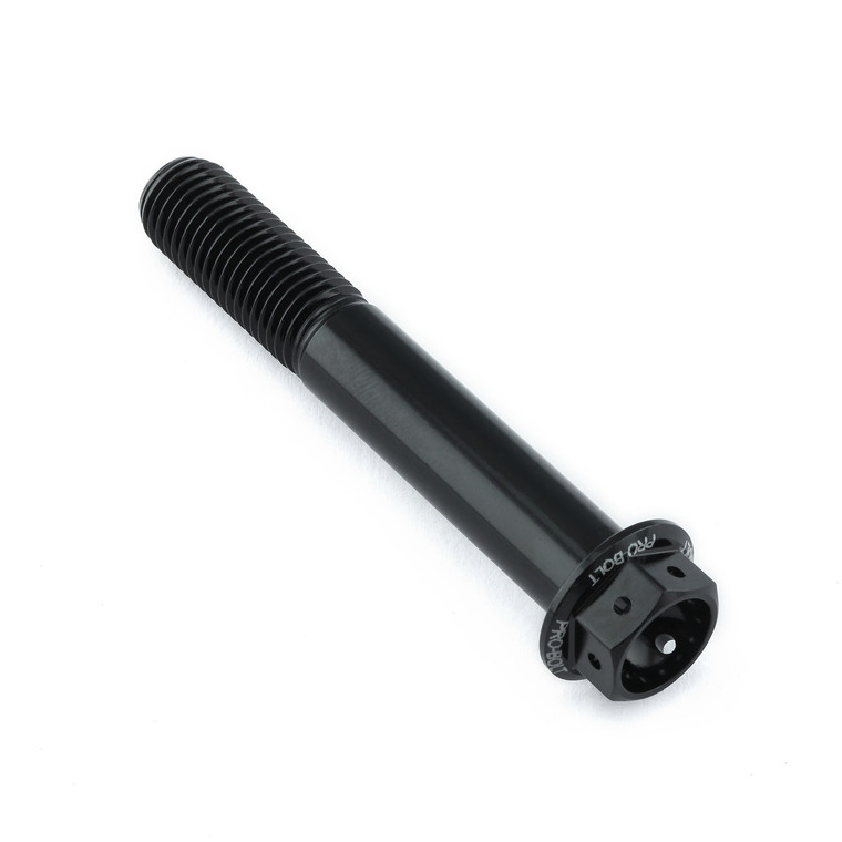 Aluminium Flanged Hex Head Bolt M10x(1.25mm)x65mm Race Spec Etched Black