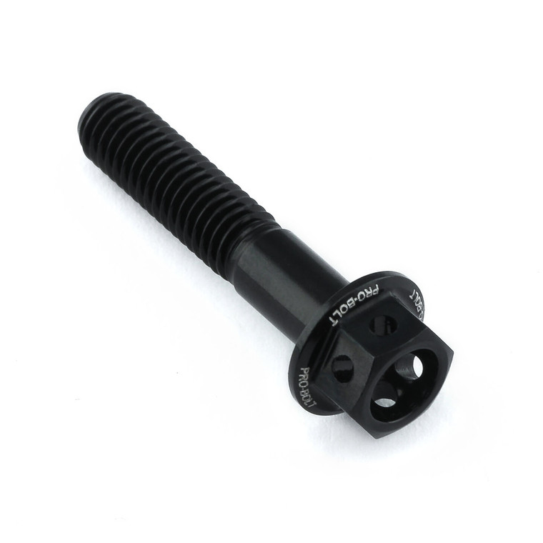 Aluminium Flanged Hex Head Bolt M5x(0.80mm)x25mm Race Spec Etched Black