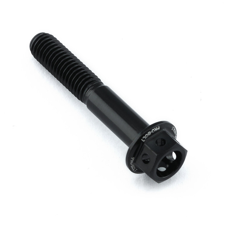 Aluminium Flanged Hex Head Bolt M5x(0.80mm)x30mm Race Spec Etched Black