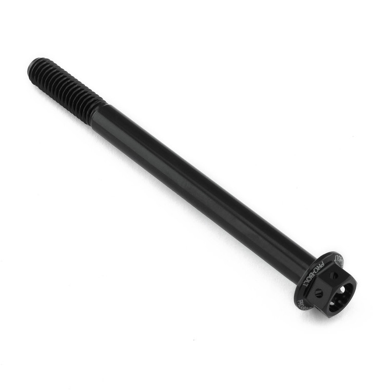 Aluminium Flanged Hex Head Bolt M6x(1.00mm)x75mm Race Spec Etched Black