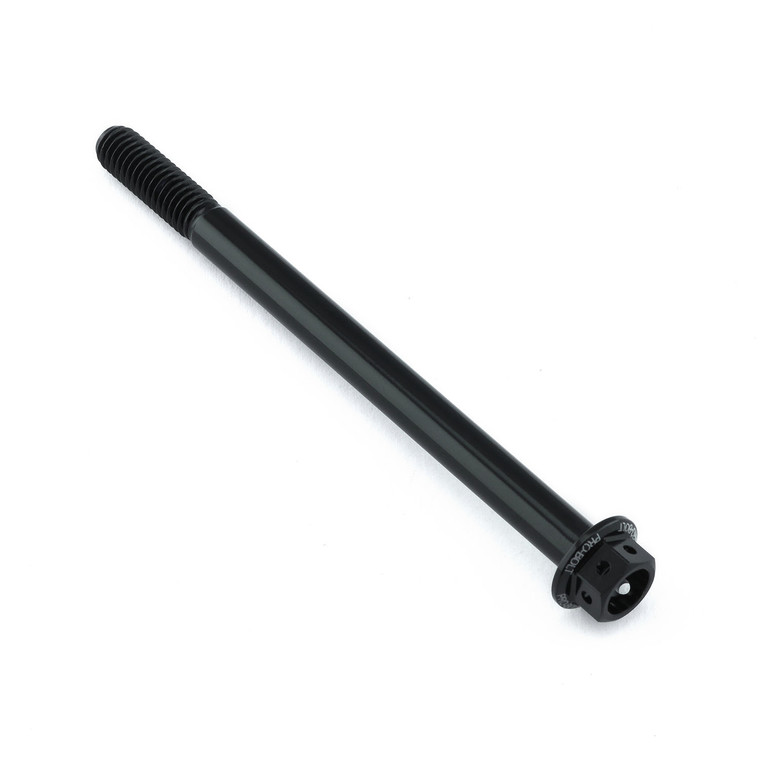 Aluminium Flanged Hex Head Bolt M6x(1.00mm)x85mm Race Spec Etched Black