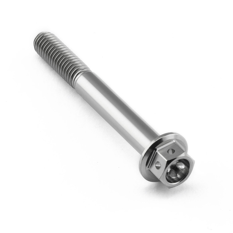 Titanium Flanged Hex Head Bolt M6x(1.00mm)x50mm Race Spec