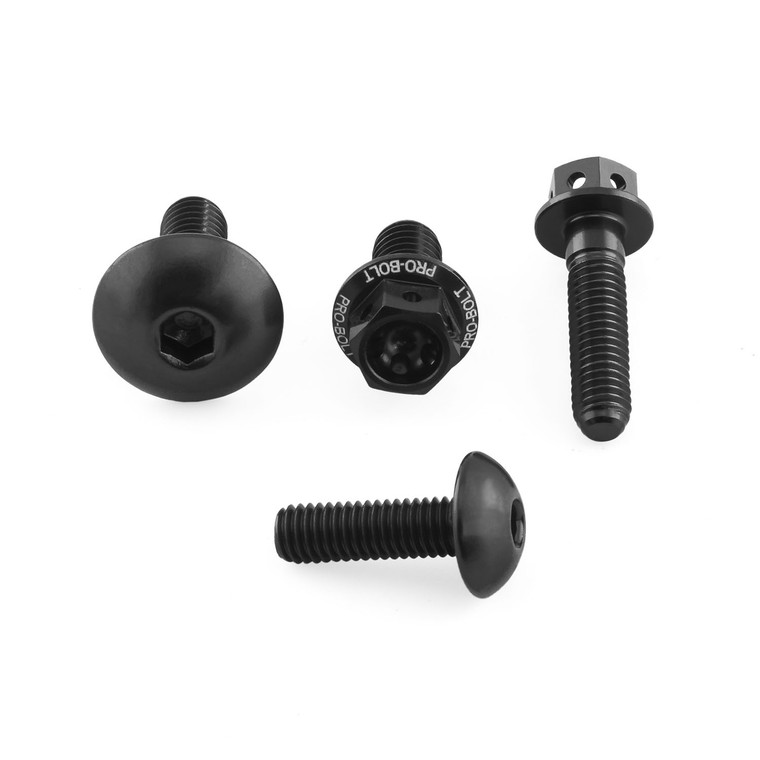 Aluminium Reservoir Mount Bolt Kit Front & Rear Brake Black