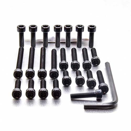 Aluminium Engine Kit Yamaha FZR1000 R EXUP Black