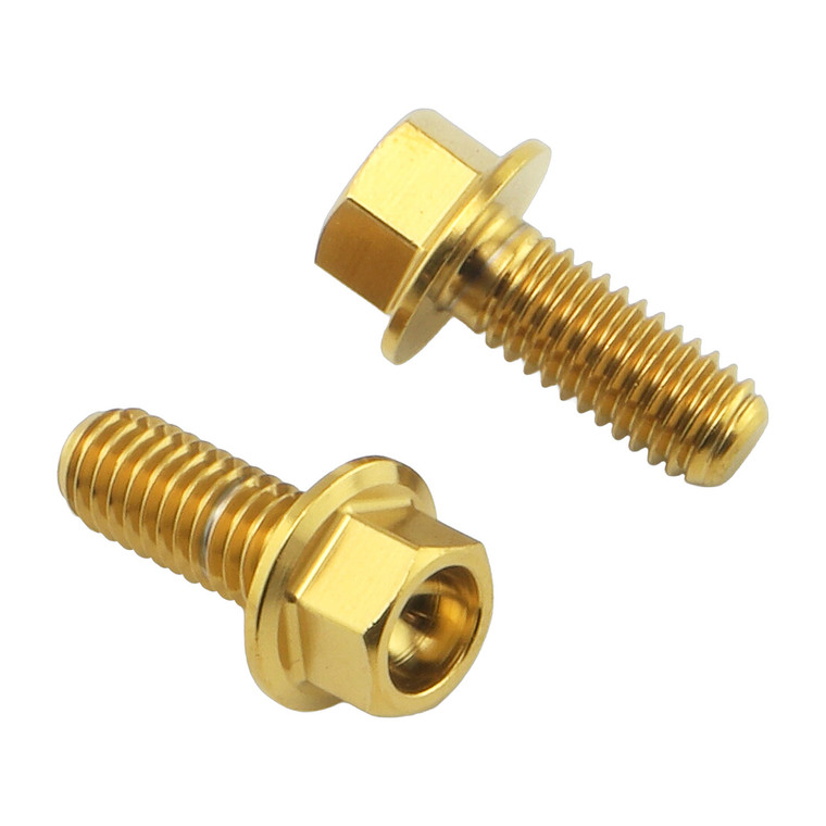 Stainless Steel ABS Sensor Mount Bolts Front & Rear Gold