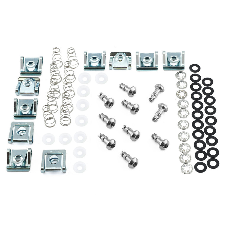 Stainless Steel Quick Release Allen Key 17mm + Slide Clips Pack x10