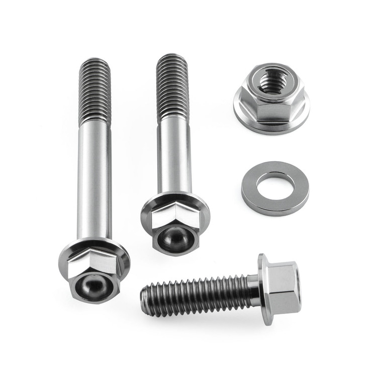 Titanium Chain Guard & Rail Husqvarna FE 350 Flanged Hex