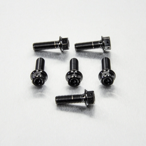 Titanium Sprocket Studs M8x25mm DualDrive Pack x6 Black