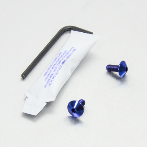 Titanium Exhaust Heat Shield Mount Bolt Kit Blue