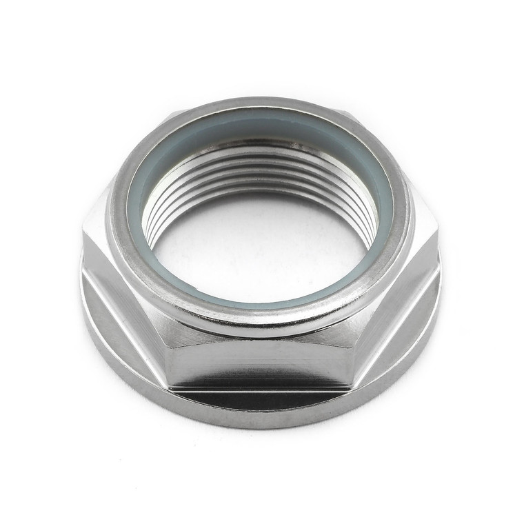 Titanium Flanged Axle Nut M25x(1.50mm) Nylock Rear Wheel
