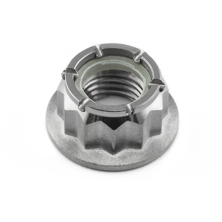 Titanium Nylon Flanged Bi-Hex Nut M10x(1.25mm)